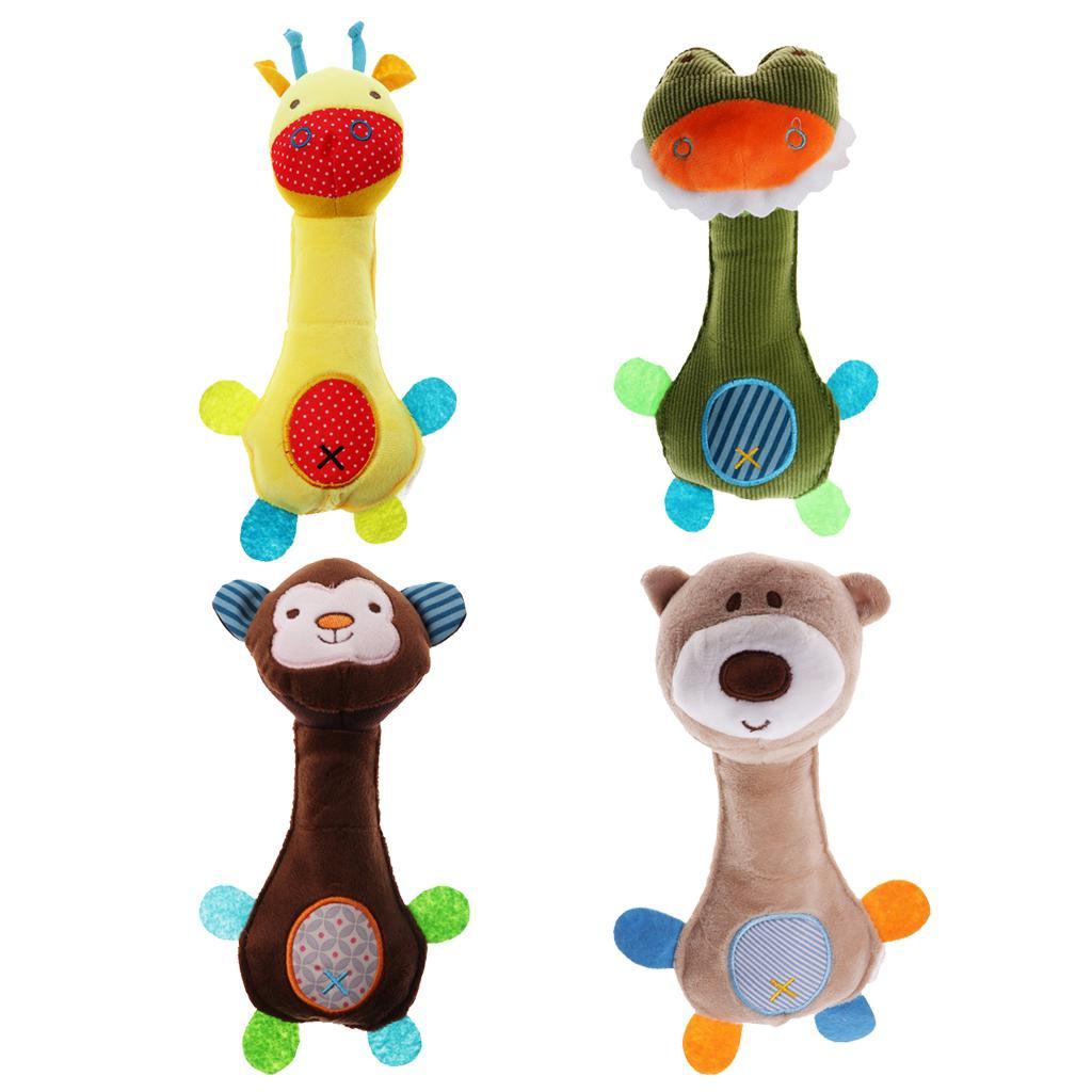 Infant Stuffed Animal Baby Hand Rattle BB Soft Plush Toy Doll deer