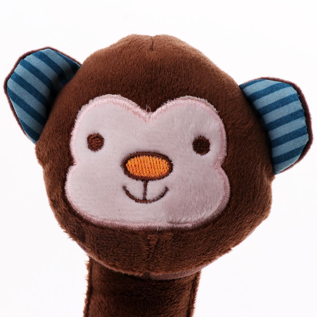 Infant Stuffed Animal Baby Hand Rattle BB Soft Plush Toy Doll monkey