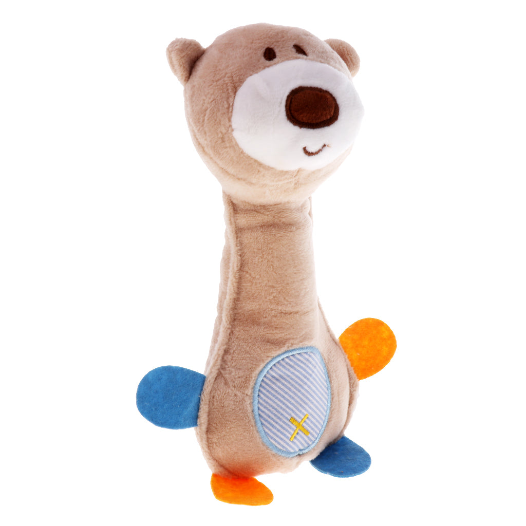 Infant Stuffed Animal Baby Hand Rattle BB Soft Plush Toy Doll bear