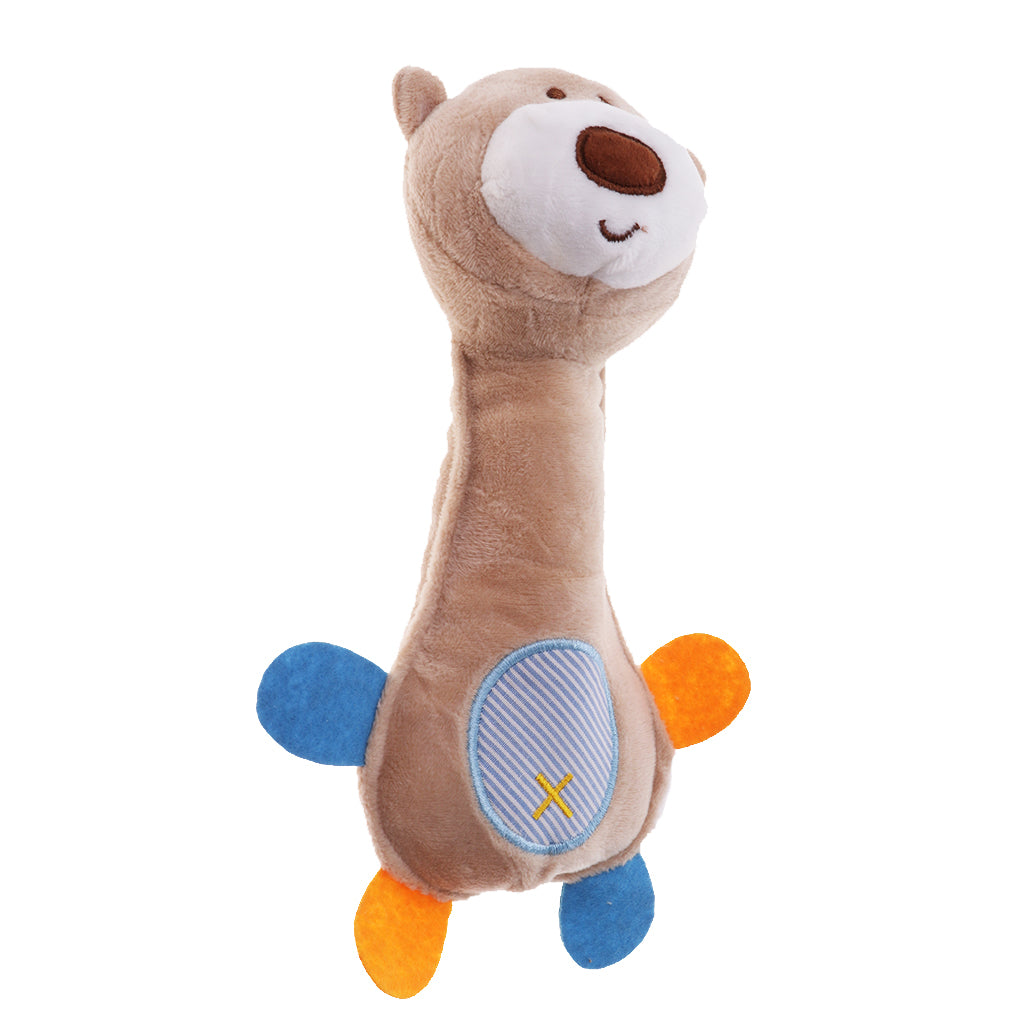Infant Stuffed Animal Baby Hand Rattle BB Soft Plush Toy Doll bear