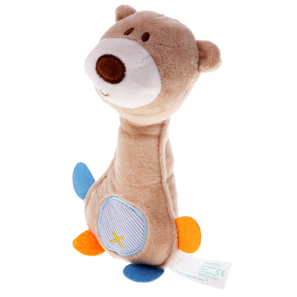 Infant Stuffed Animal Baby Hand Rattle BB Soft Plush Toy Doll bear