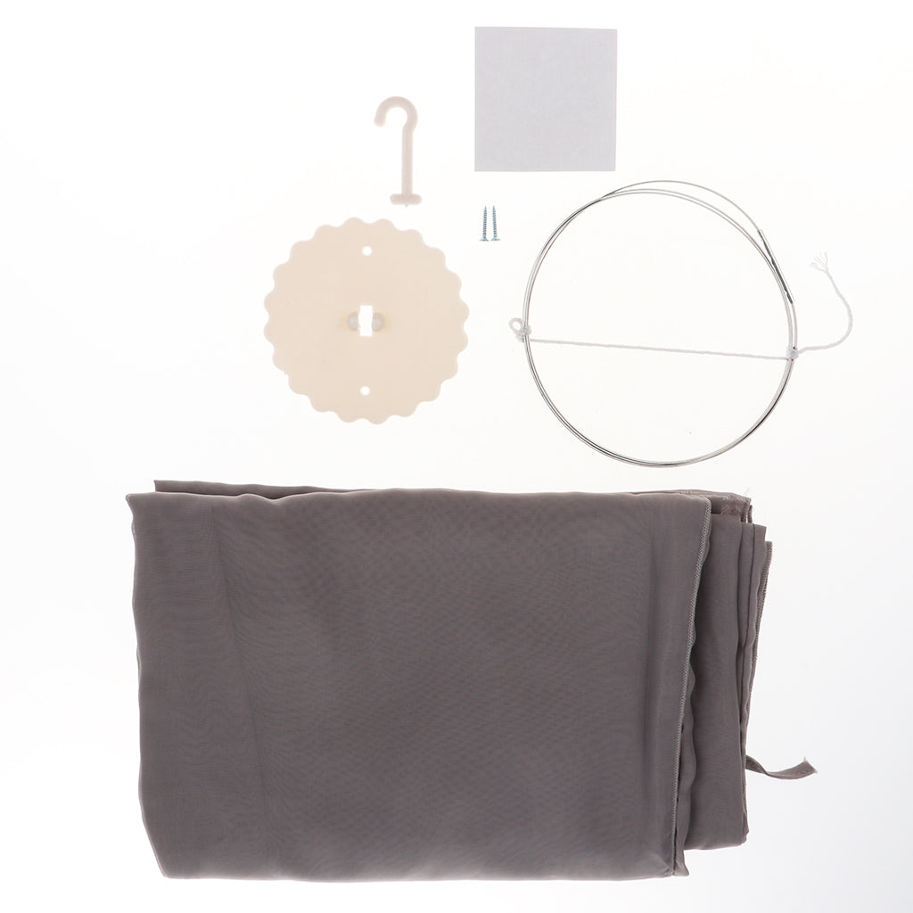 Kids Baby Bed Canopy Bedcover Mosquito Net Curtain Bedding Dome Tent Style 1-Gray