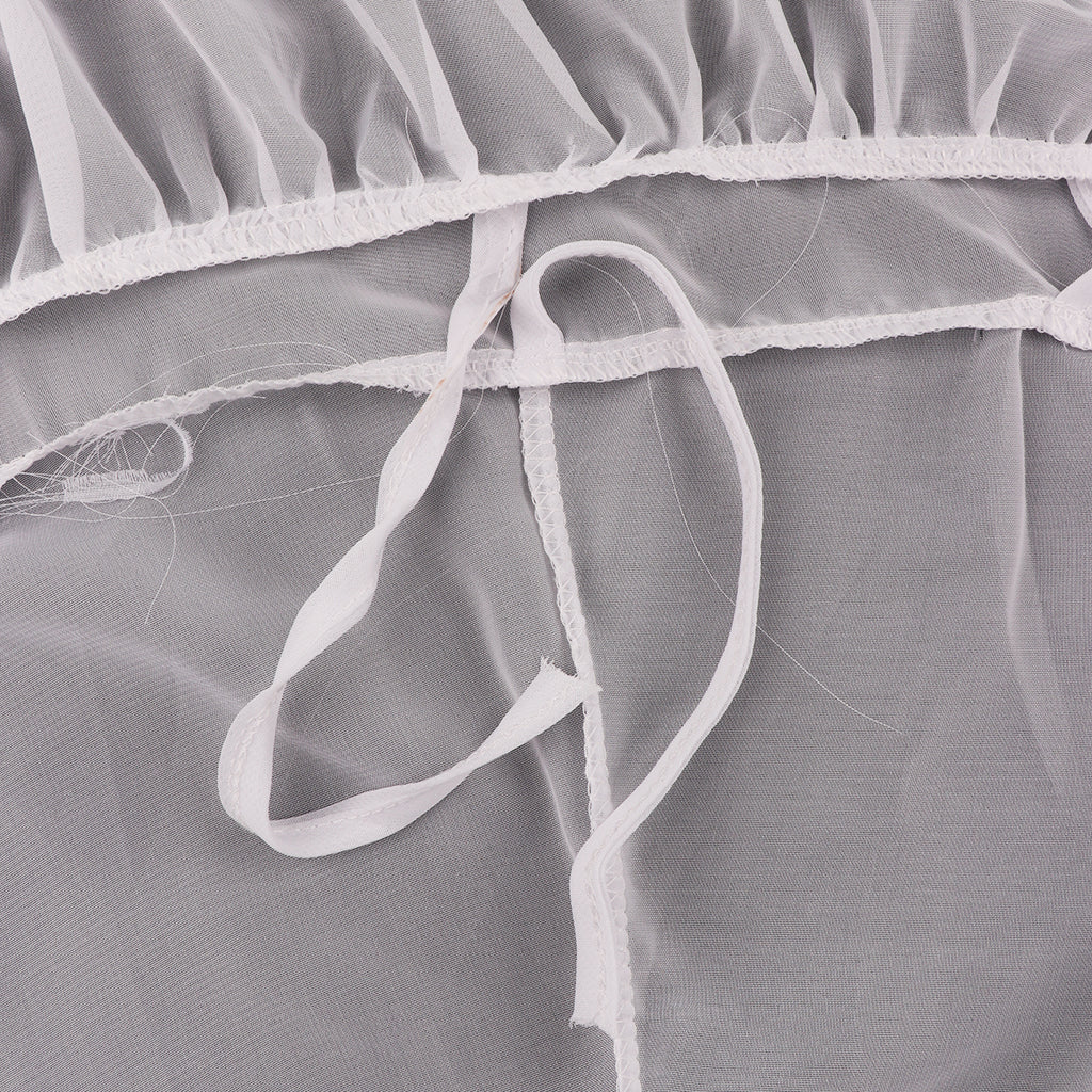 Kids Baby Bed Canopy Bedcover Mosquito Net Curtain Bedding Dome Tent Style 1-White