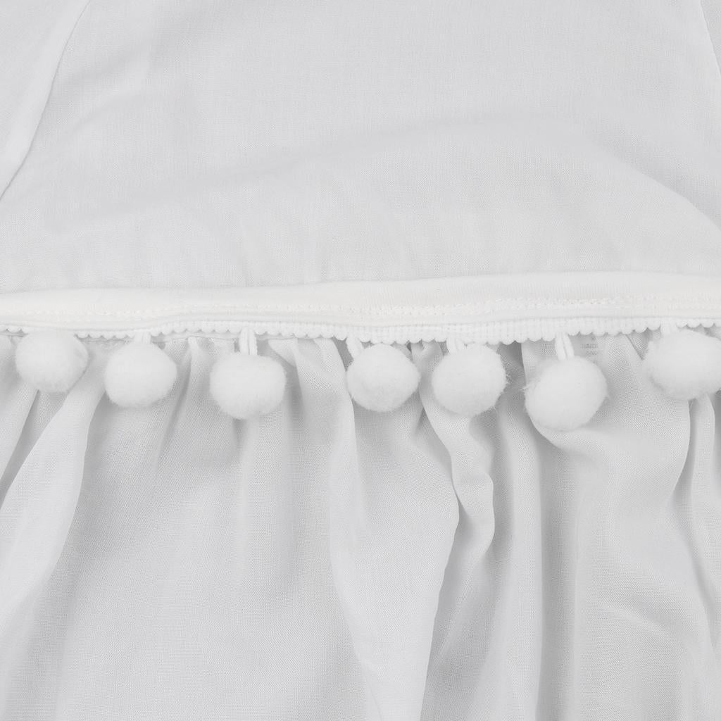 Mosquito Net Bed Canopy Yarn Play Tent Bedding for Kids Playing Reading Style 2-White