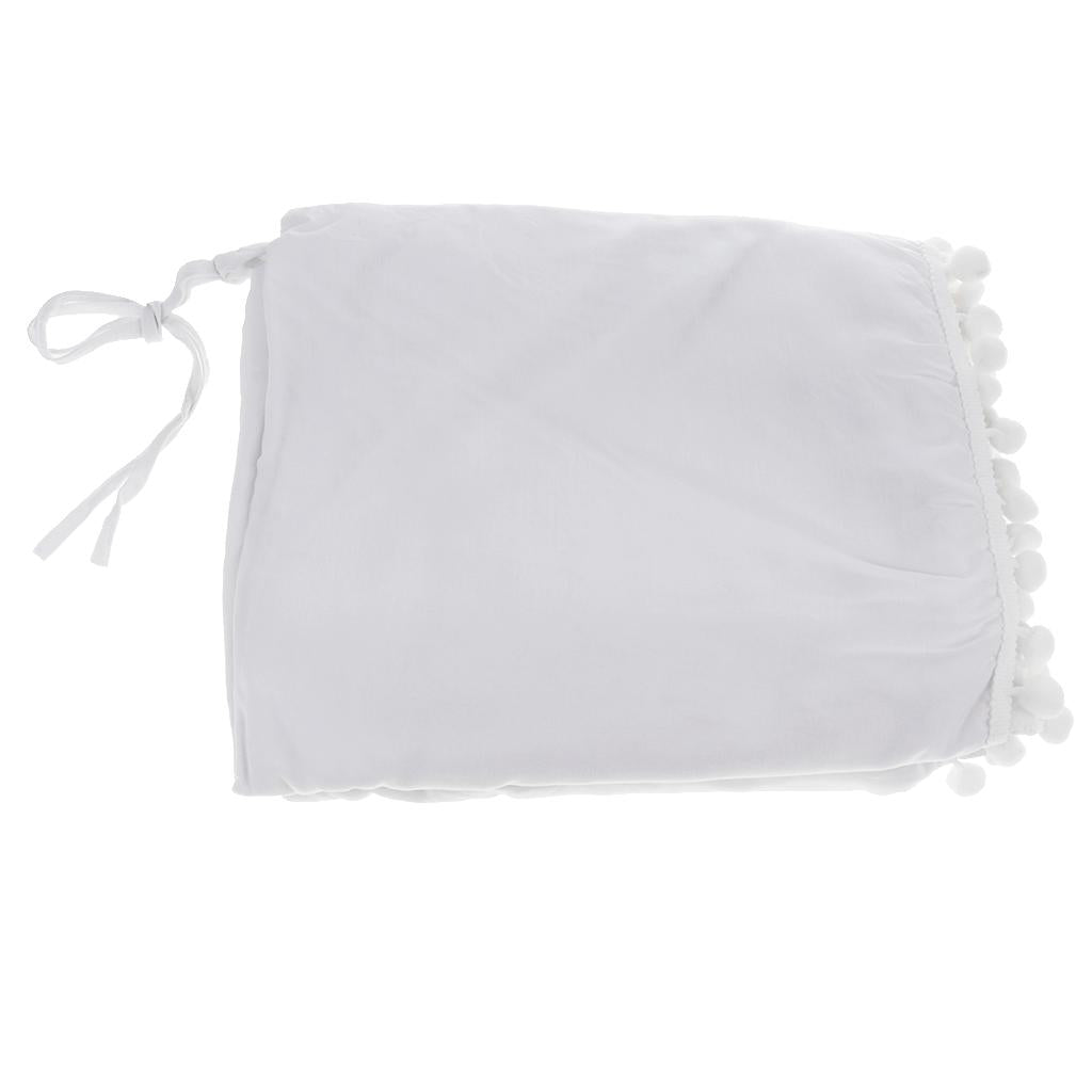 Mosquito Net Bed Canopy Yarn Play Tent Bedding for Kids Playing Reading Style 2-White