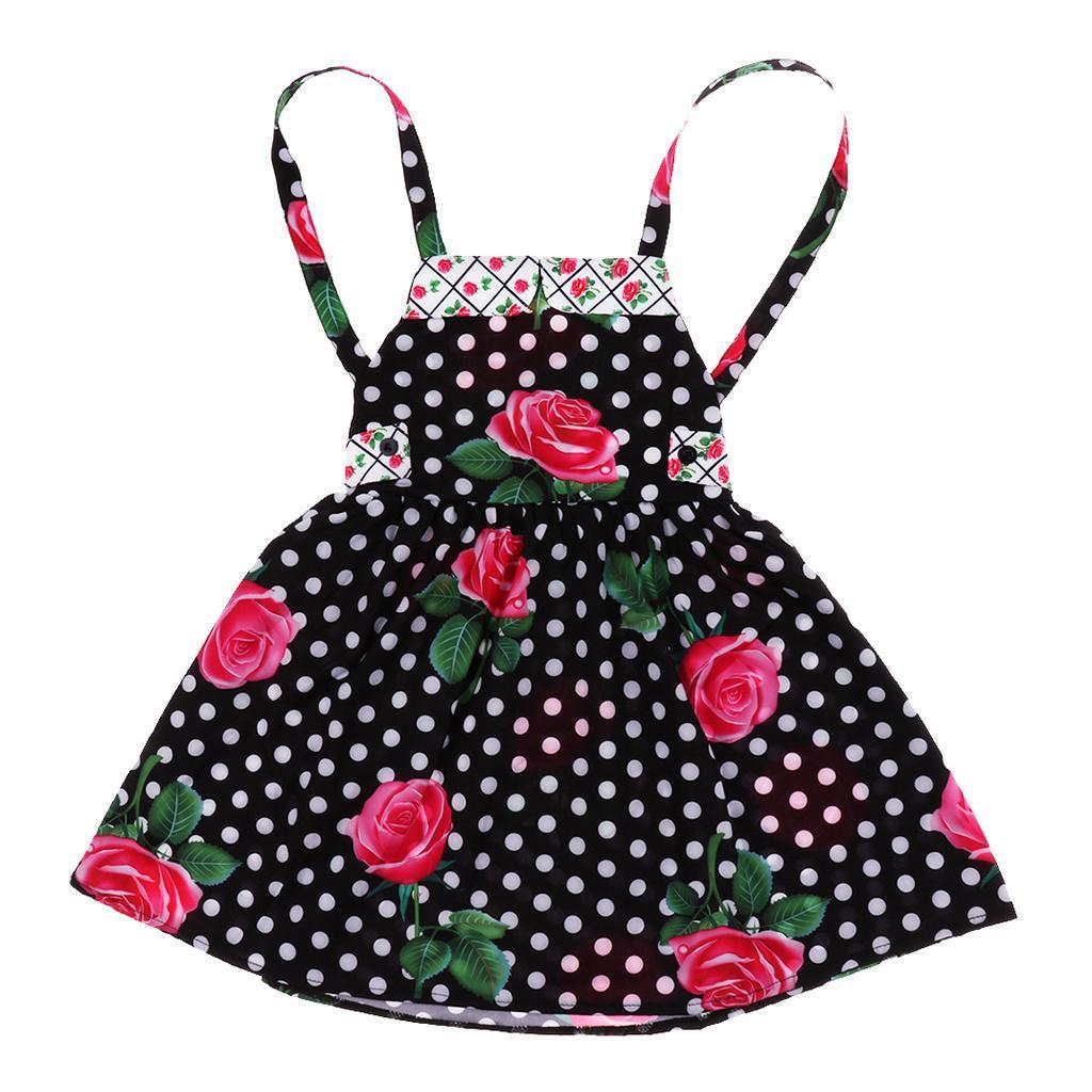 Baby Kids Girls Flower Print Ruffles Dress 6T Black