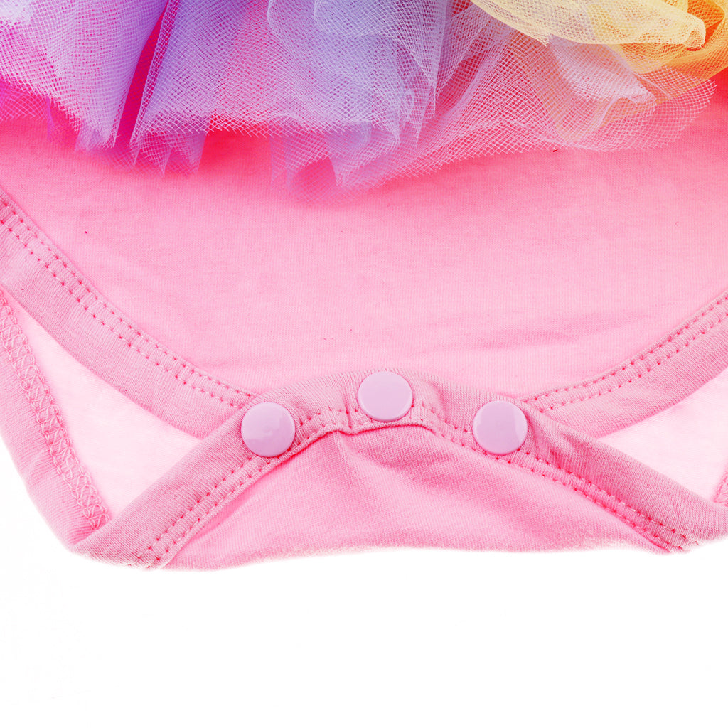 Kids Baby Girls Unicorn Bridesmaid Party Pageant Formal Tulle Dress 0-6 Months Pink