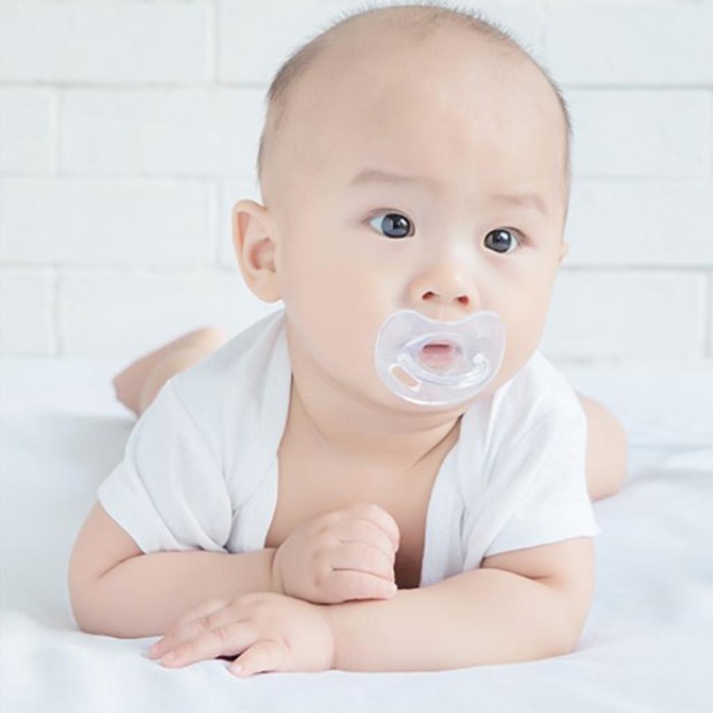 Silicone Soother Pacifier Baby Dummy Teether BPA FREE Blue+Transparent