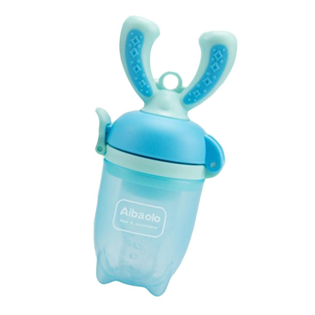 Baby Fresh Food Fruit Milk Shake Feeder Silicone Feeding Pacifier Blue
