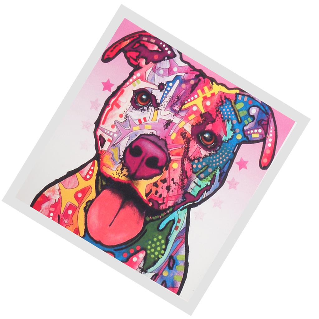 Canvas Oil Painting Wall Decor Artwork Picture Poster - Dogs 30x30cm