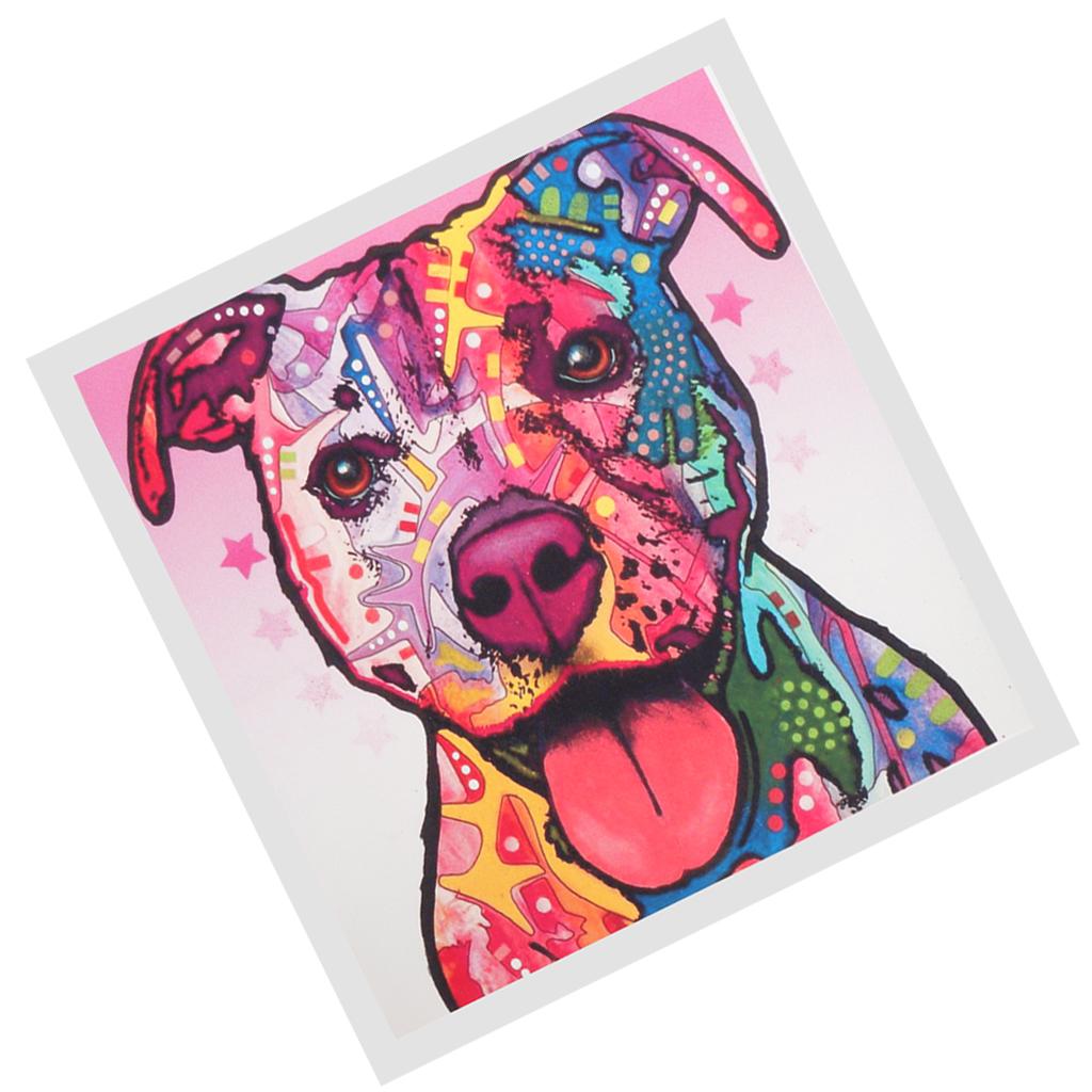 Canvas Oil Painting Wall Decor Artwork Picture Poster - Dogs 30x30cm