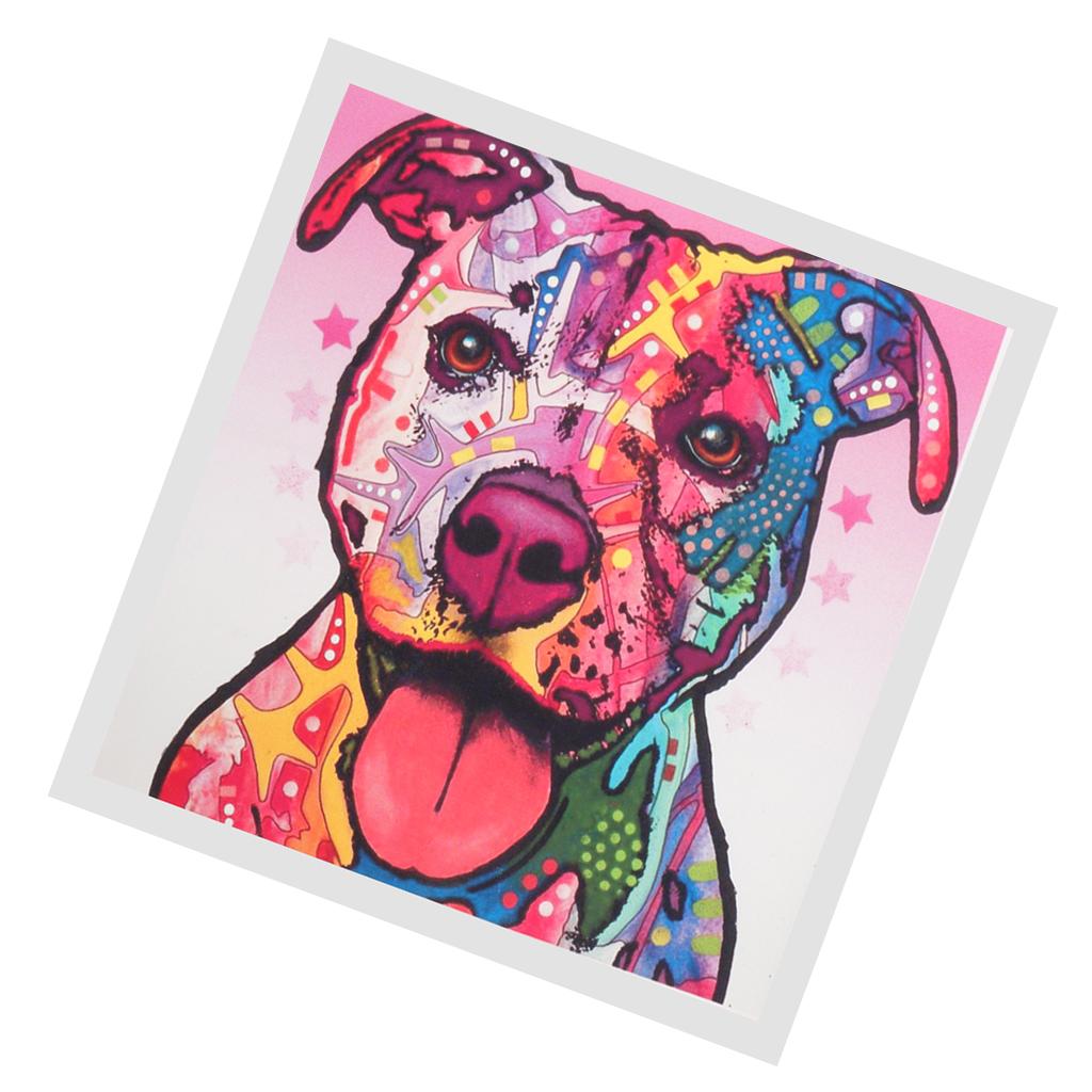 Canvas Oil Painting Wall Decor Artwork Picture Poster - Dogs 40x40cm