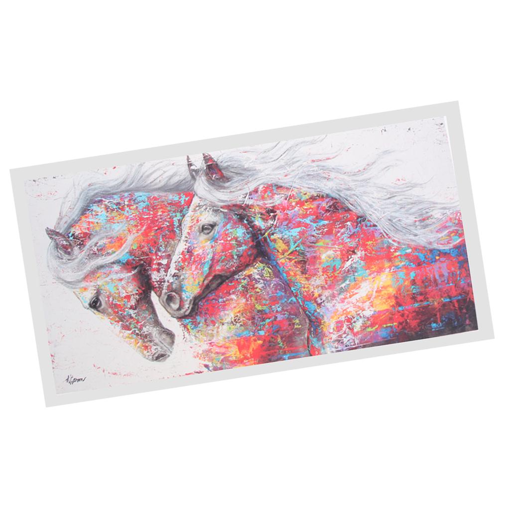 Modern Wall Art Oil Painting Horses Wall Painting Picture Flameless S