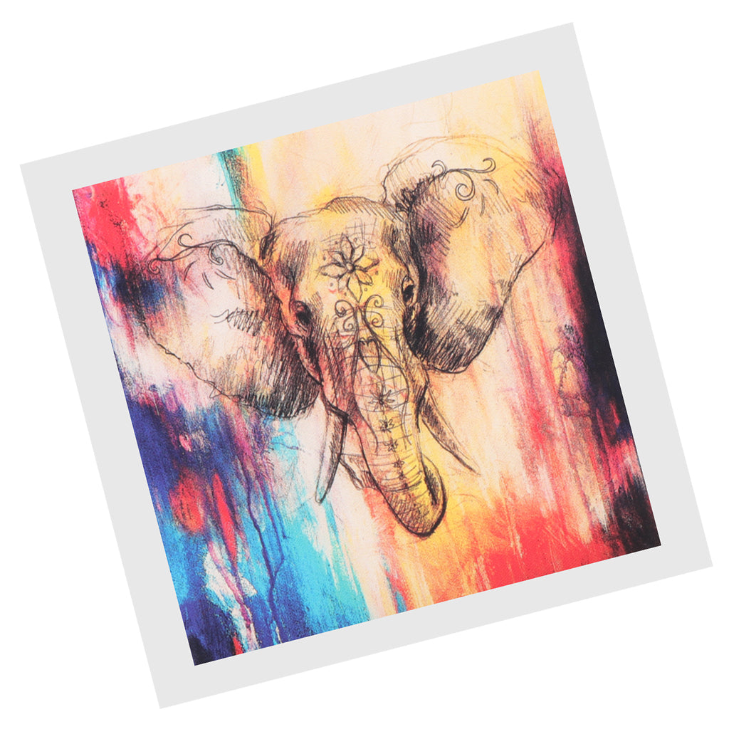 Modern Art Oil Painting Canvas Picture Colorful Elephant Wall Decor 50x50cm