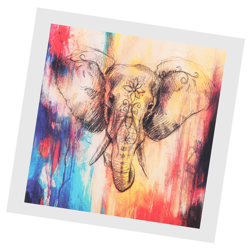 Modern Art Oil Painting Canvas Picture Colorful Elephant Wall Decor 50x50cm