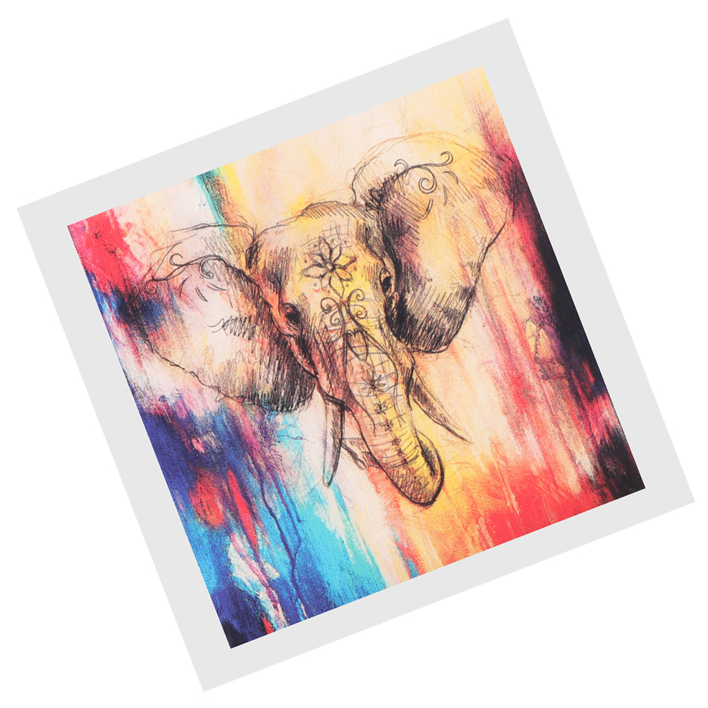 Modern Art Oil Painting Canvas Picture Colorful Elephant Wall Decor 50x50cm