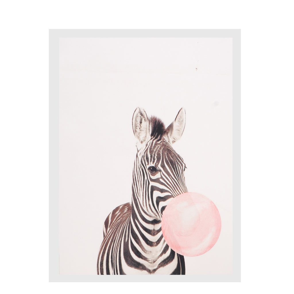 4 Panel Oil Print Painting on Canvas, Wall Artwork Picutre Painting for Living Room Bedroom Decor - Animal Blow Bubble Gum
