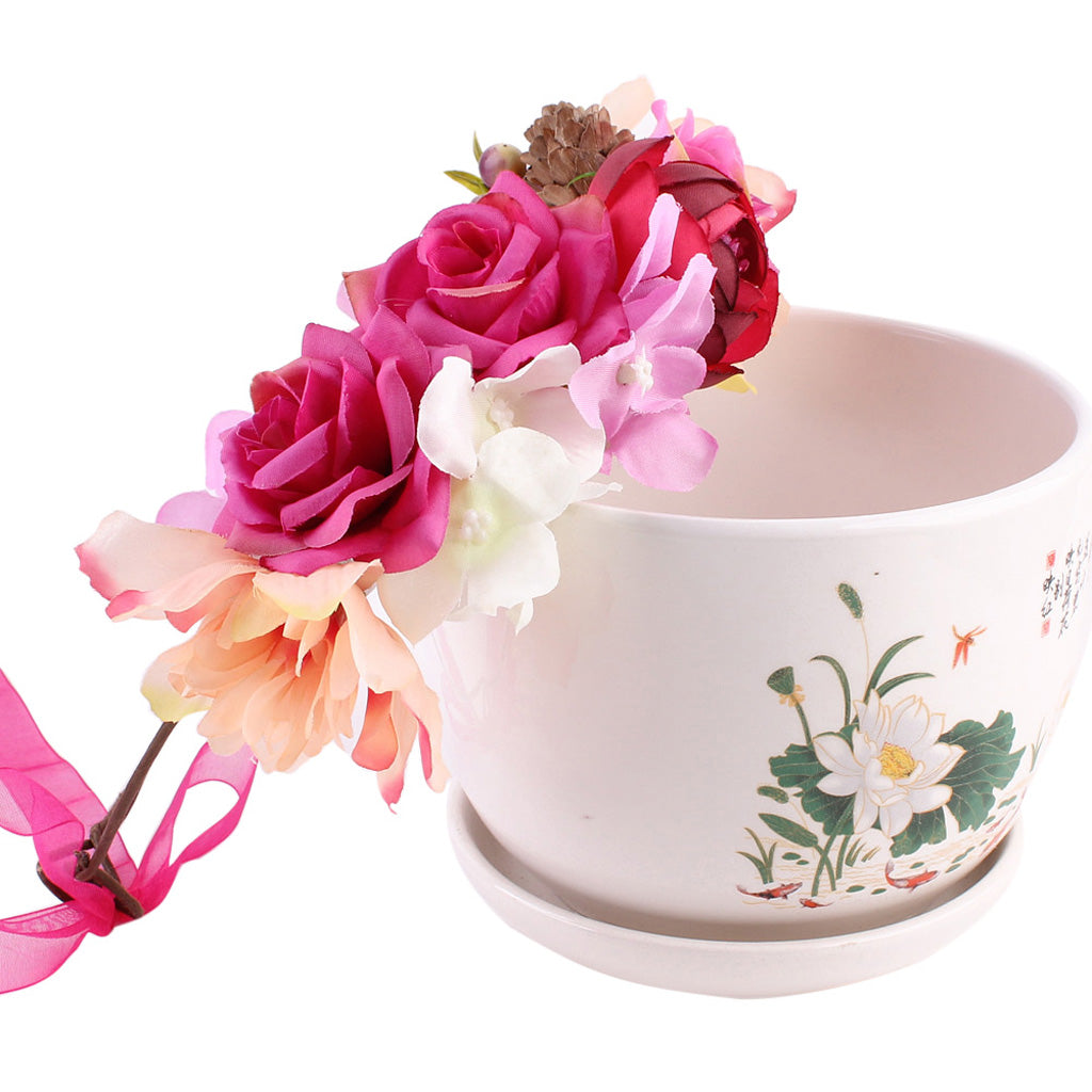 Boho Flower Headband Hair Wreath Halo Floral Garland Crown For Kids Girls Style 4