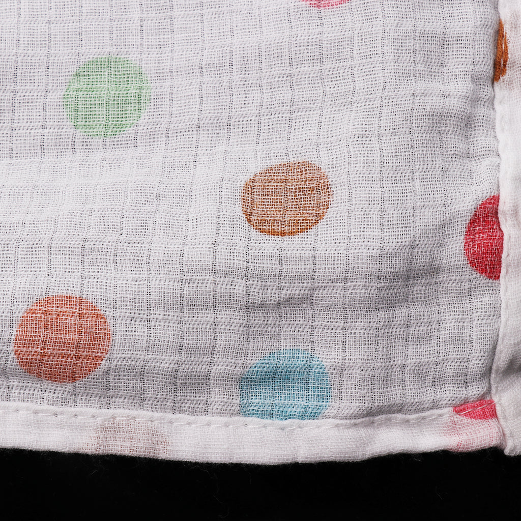 Soft Muslin Baby Swaddling Blanket Newborn Infant Cotton Swaddle Towel Dot