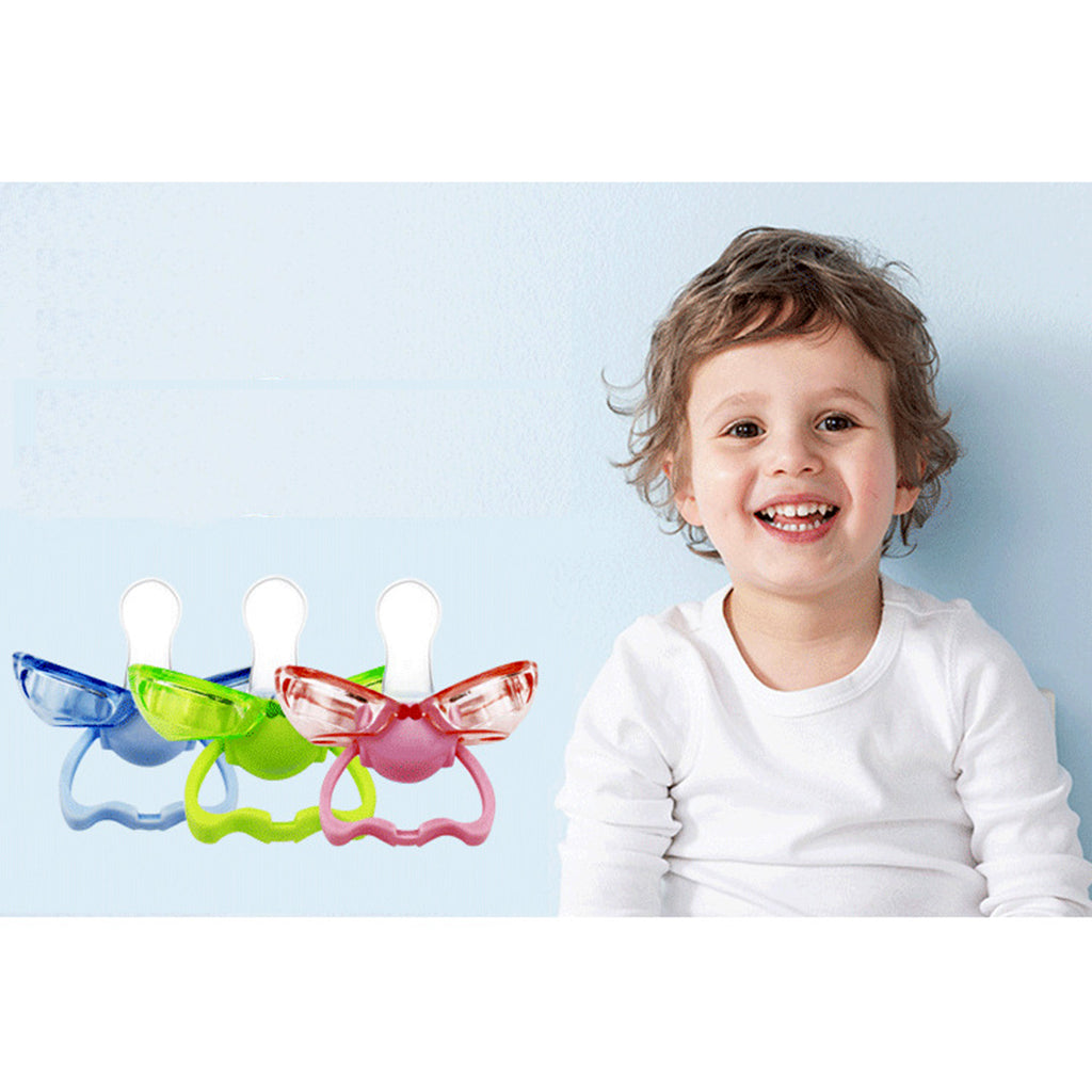 Flat Thumb Baby Orthodontic Pacifier Silicone Teat Nipple Green flat head