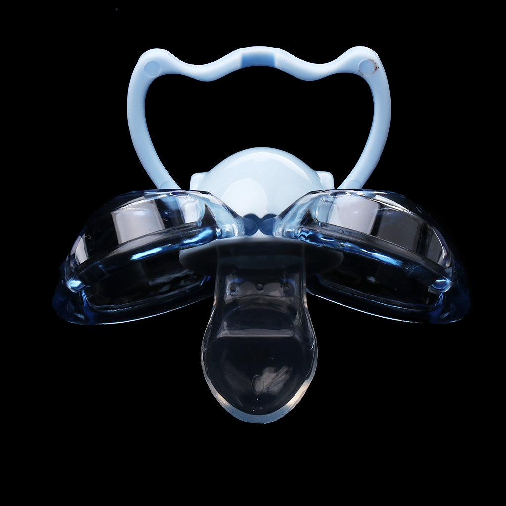 Flat Thumb Baby Orthodontic Pacifier Silicone Teat Nipple Blue flat head