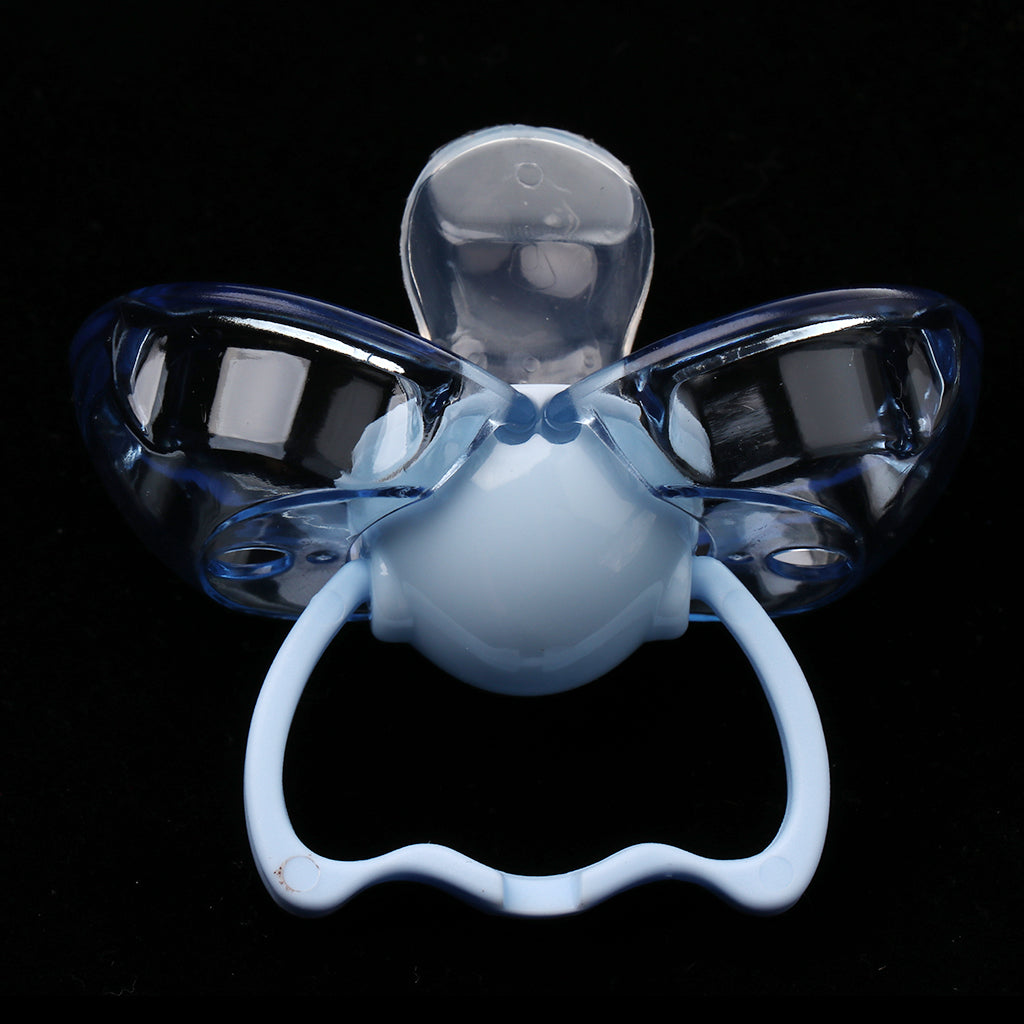 Flat Thumb Baby Orthodontic Pacifier Silicone Teat Nipple Blue flat head