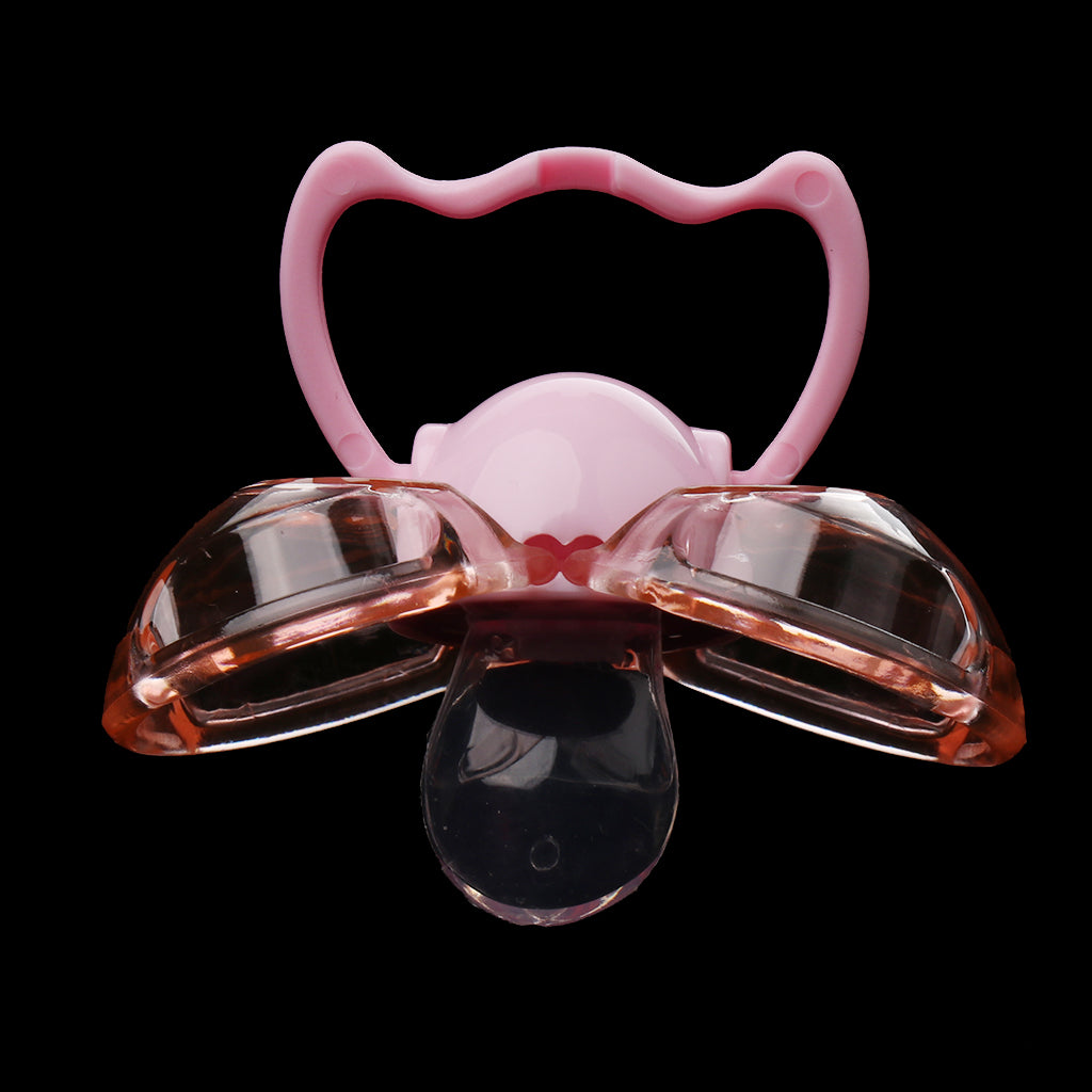 Flat Thumb Baby Orthodontic Pacifier Silicone Teat Nipple Pink flat head