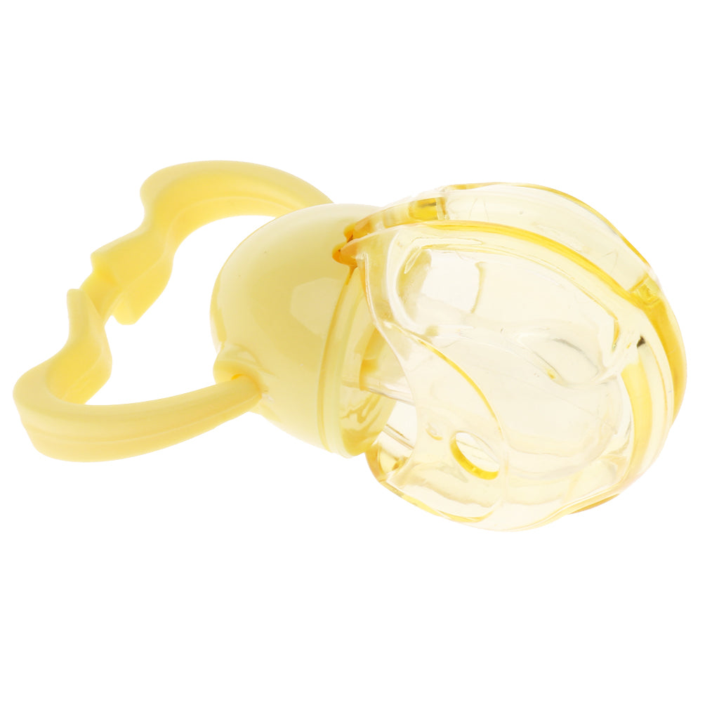 Flat Thumb Baby Orthodontic Pacifier Silicone Teat Nipple Yellow round head
