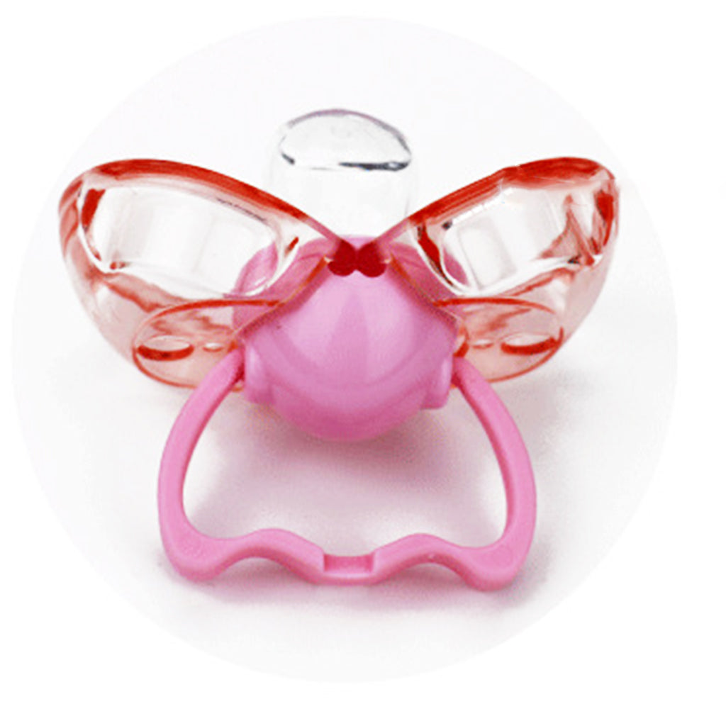 Flat Thumb Baby Orthodontic Pacifier Silicone Teat Nipple Pink round head