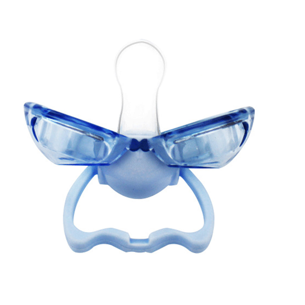 Flat Thumb Baby Orthodontic Pacifier Silicone Teat Nipple Blue round head