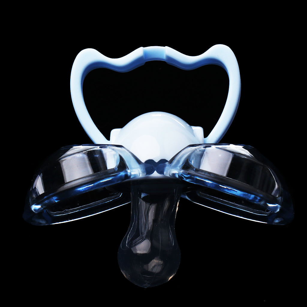Flat Thumb Baby Orthodontic Pacifier Silicone Teat Nipple Blue round head