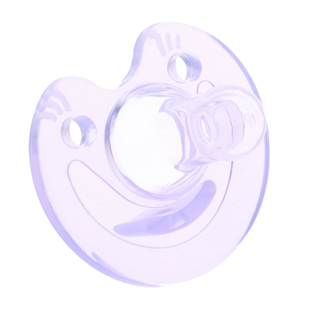 Flat Thumb Baby Orthodontic Pacifier Silicone Teat Nipple Purple