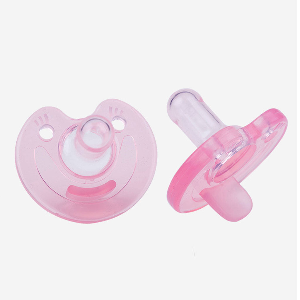 Flat Thumb Baby Orthodontic Pacifier Silicone Teat Nipple Pink