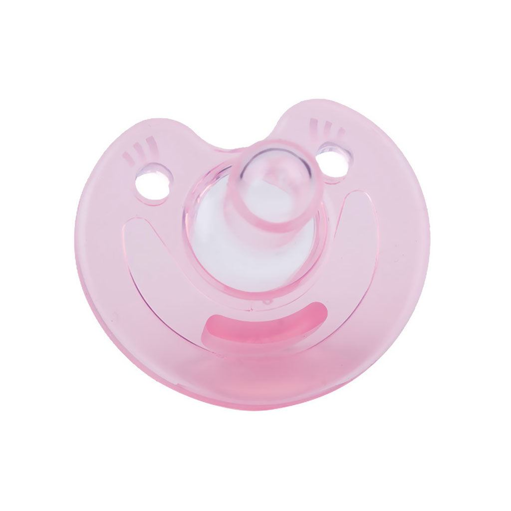 Flat Thumb Baby Orthodontic Pacifier Silicone Teat Nipple Pink