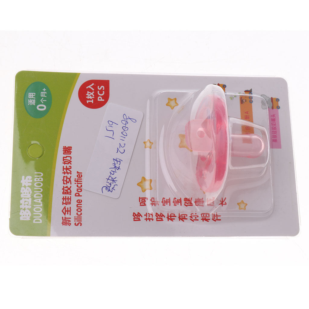 Flat Thumb Baby Orthodontic Pacifier Silicone Teat Nipple Pink