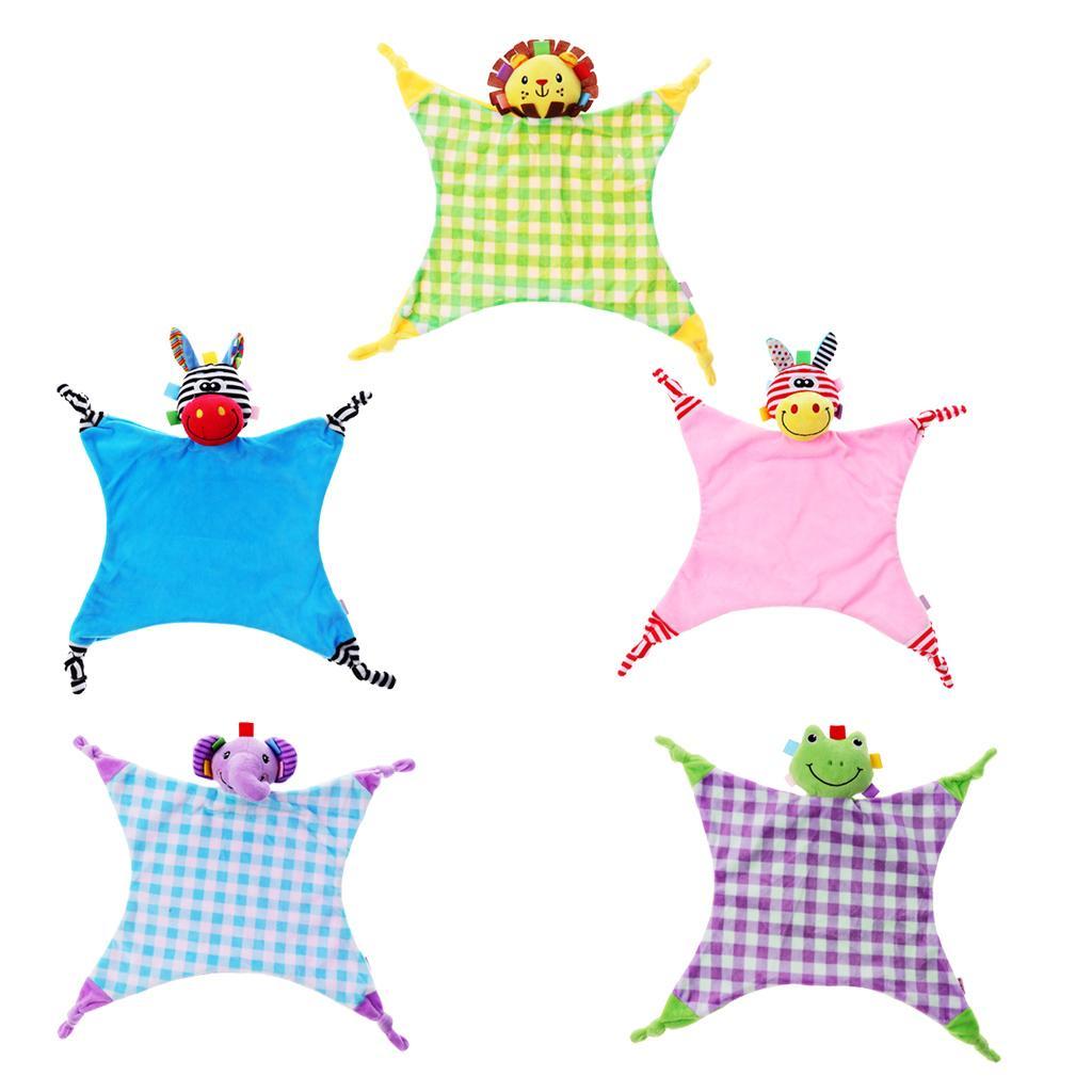 Cute Animal Plush Cloths Kids Bedtime Blanket Toys Yellow Mouth Giraffe