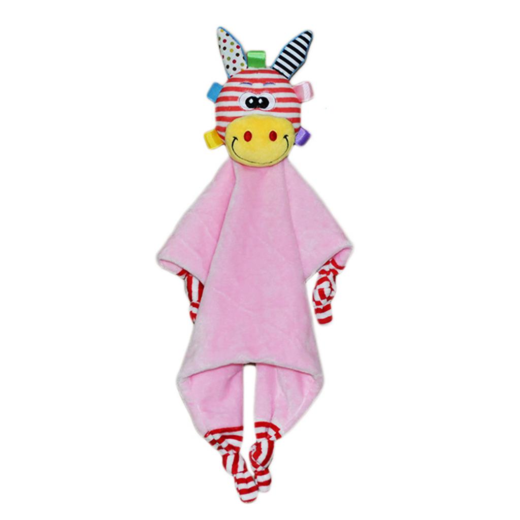 Cute Animal Plush Cloths Kids Bedtime Blanket Toys Yellow Mouth Giraffe