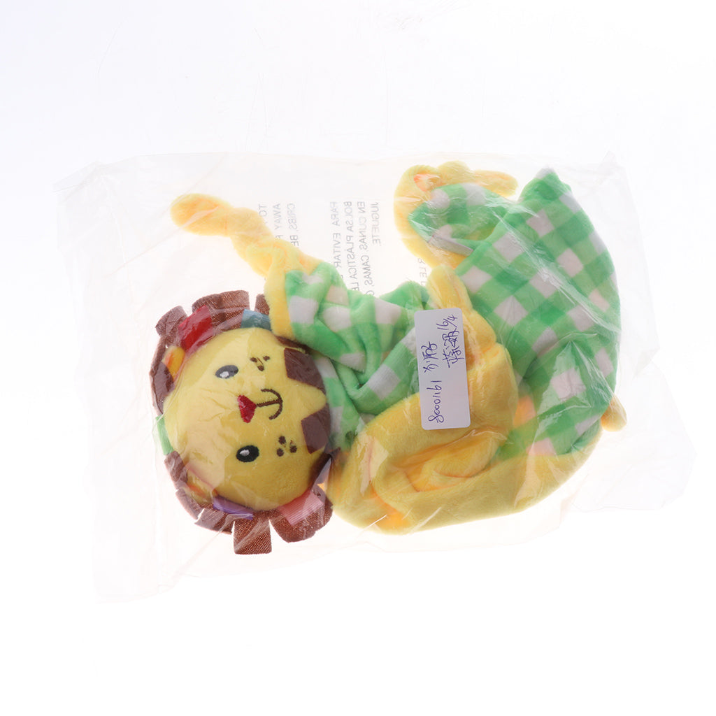 Cute Animal Plush Cloths Kids Bedtime Blanket Toys Lion