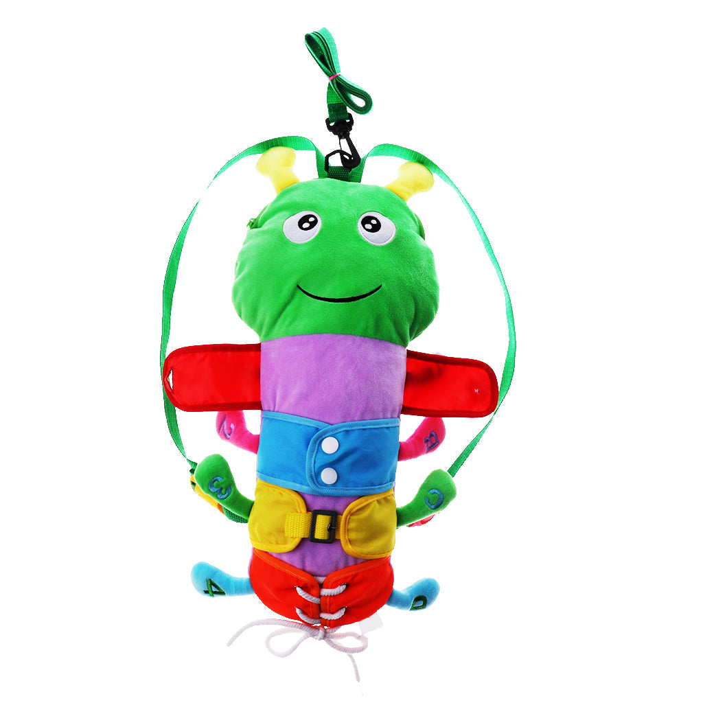 Kids Cartoon Backpack Anti-lost Walking Safety Harness Strap Caterpillar