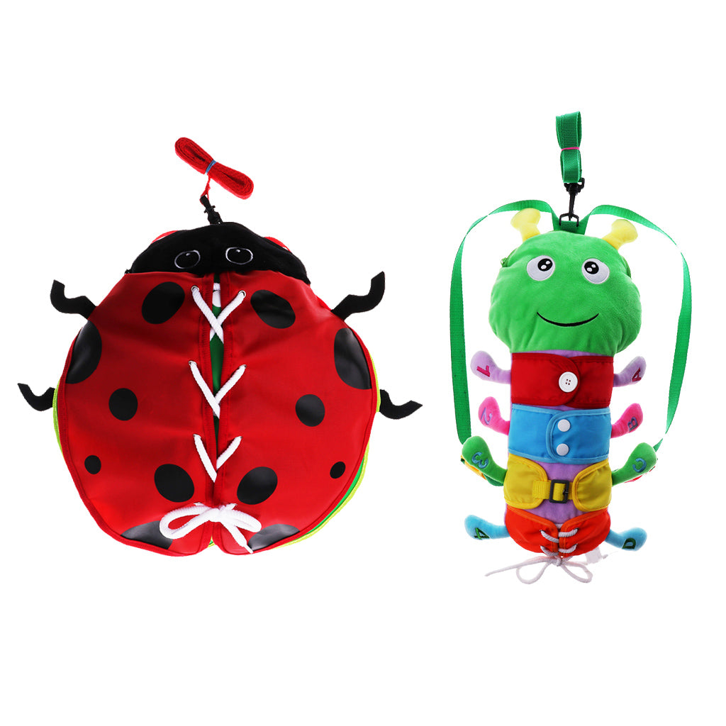 Kids Cartoon Backpack Anti-lost Walking Safety Harness Strap Caterpillar