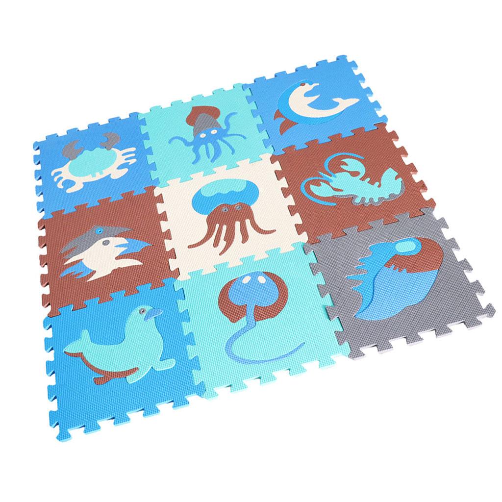 Eva Soft Foam Floor Play mats Interlocking Tiles Kids Nursery Puzzle Ocean-A