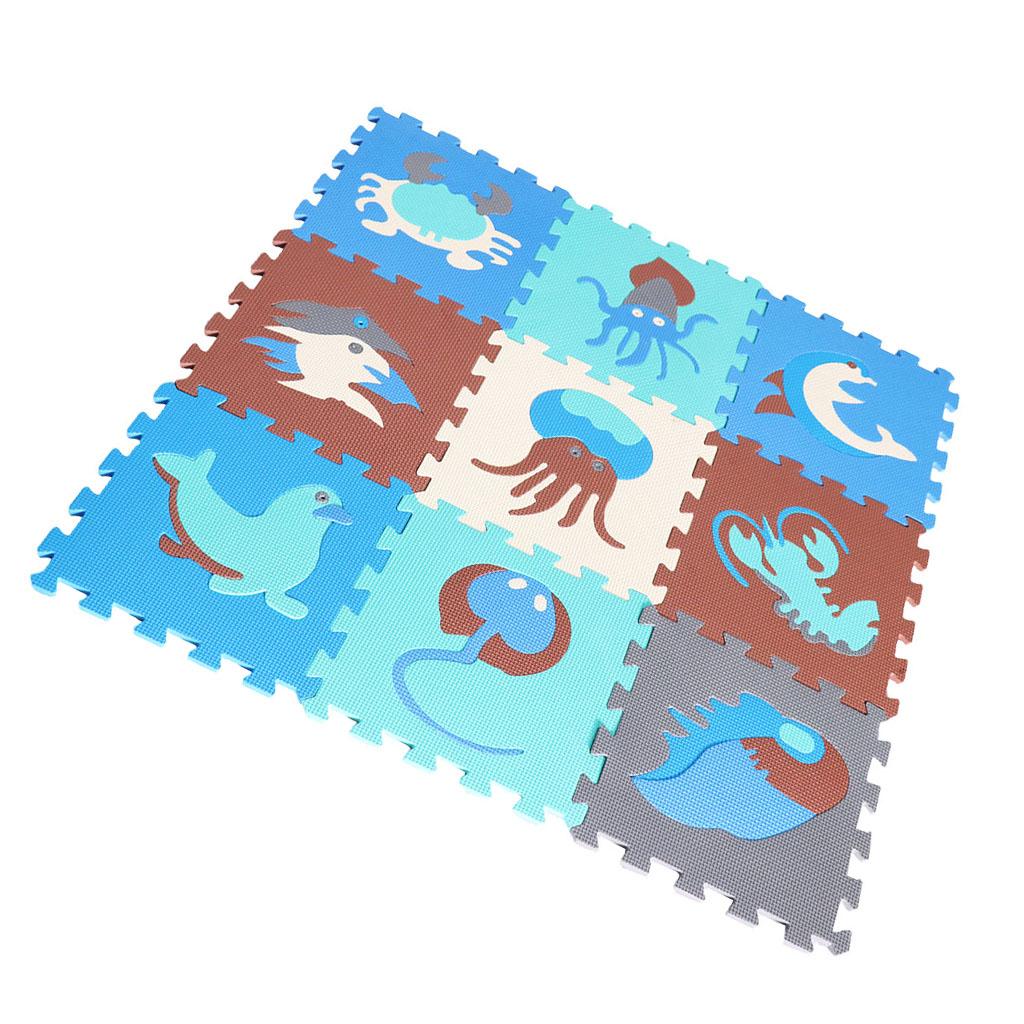 Eva Soft Foam Floor Play mats Interlocking Tiles Kids Nursery Puzzle Ocean-A
