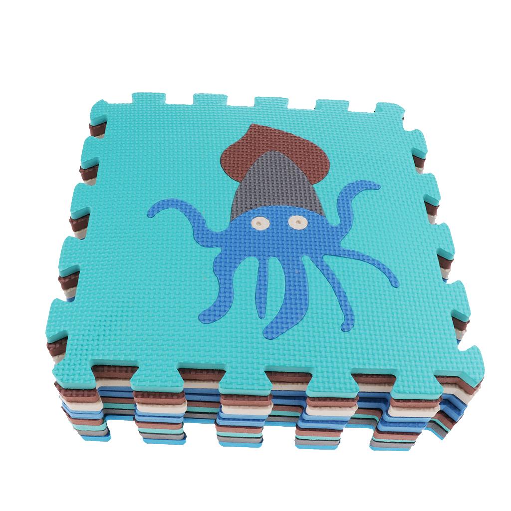 Eva Soft Foam Floor Play mats Interlocking Tiles Kids Nursery Puzzle Ocean-A