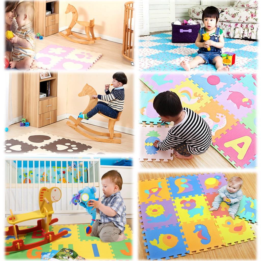 Eva Soft Foam Floor Play mats Interlocking Tiles Kids Nursery Puzzle Ocean-A