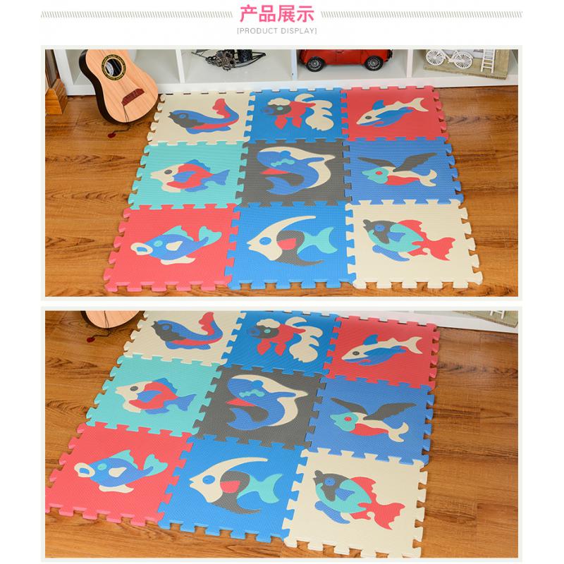 Eva Soft Foam Floor Play mats Interlocking Tiles Kids Nursery Puzzle Ocean-B