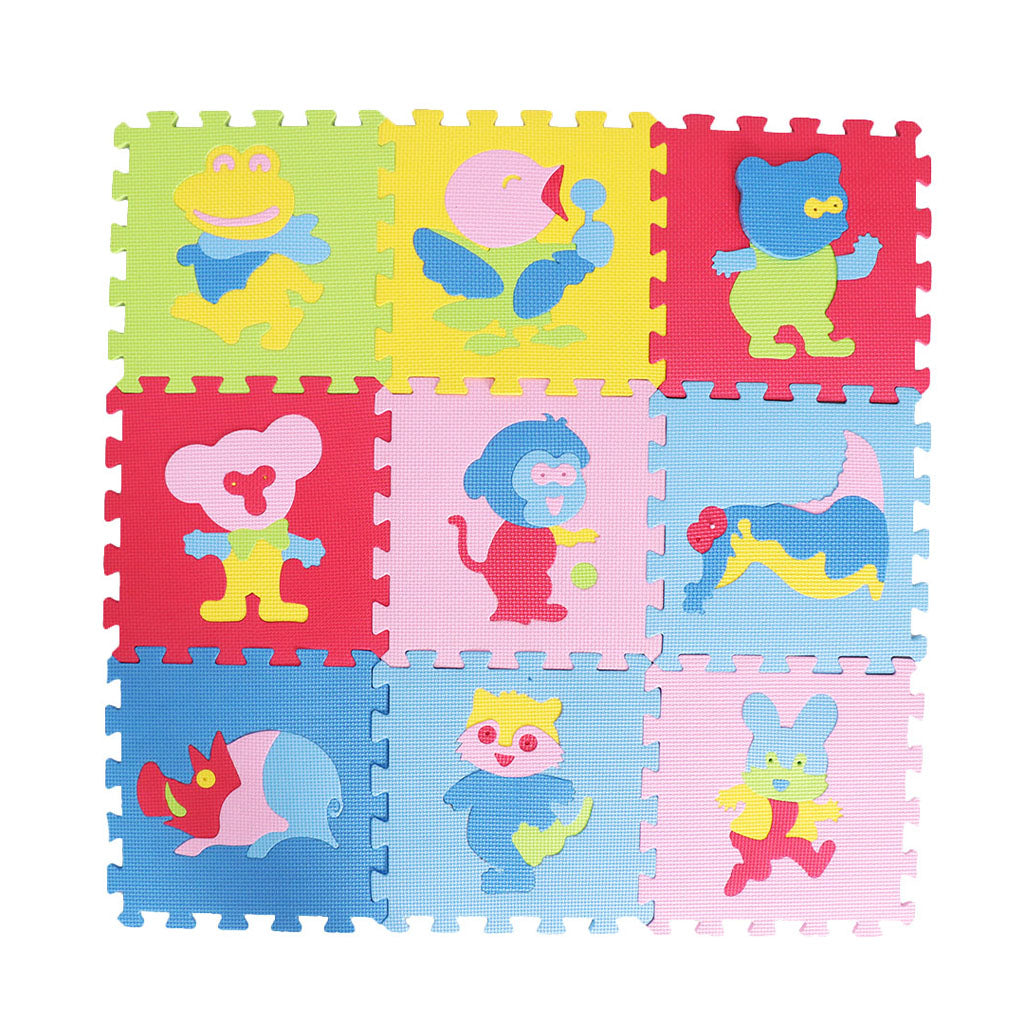 Eva Soft Foam Floor Play mats Interlocking Tiles Kids Nursery Puzzle Animals-A