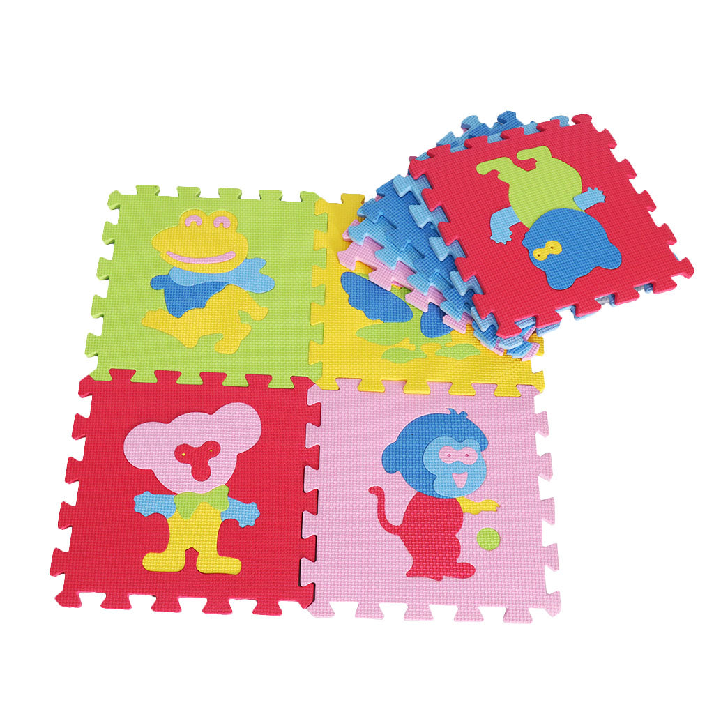 Eva Soft Foam Floor Play mats Interlocking Tiles Kids Nursery Puzzle Animals-A