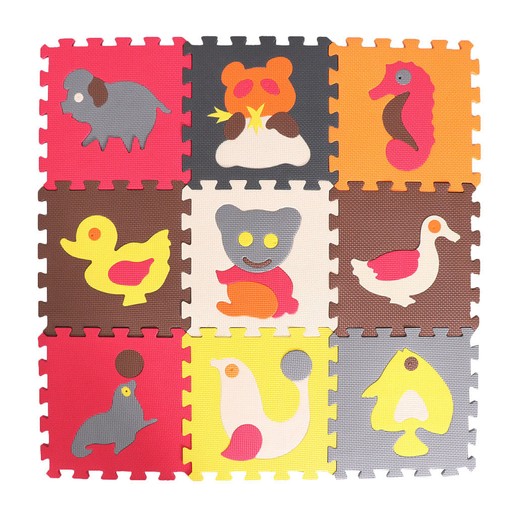 Eva Soft Foam Floor Play mats Interlocking Tiles Kids Nursery Puzzle Animals-B