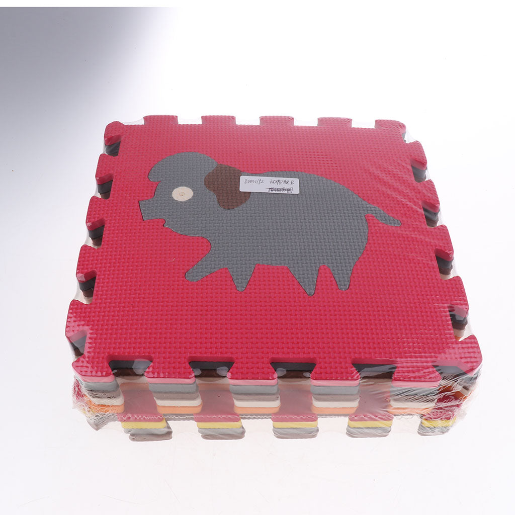 Eva Soft Foam Floor Play mats Interlocking Tiles Kids Nursery Puzzle Animals-B