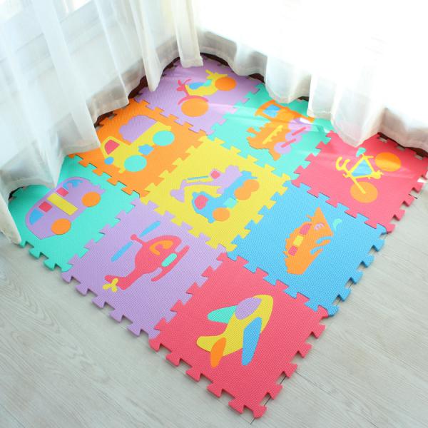 Eva Soft Foam Floor Play mats Interlocking Tiles Kids Nursery Puzzle Traffic-A